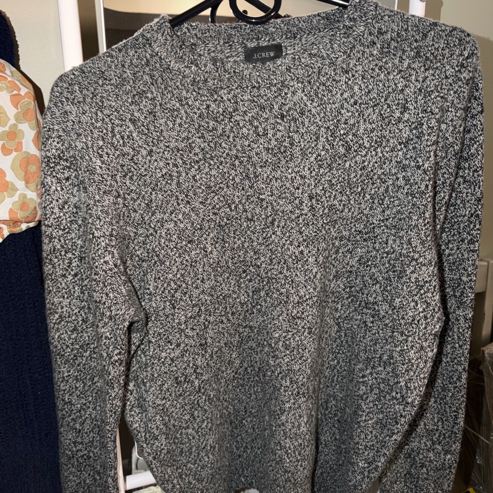 J. Crew Men's Marled Gray Crewneck Sweater